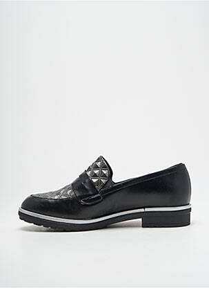Mocasini material neted toc plat până la 3 cm negru ROSEWOOD femeie