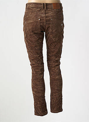 Pantalon slim elasticitate mărime normală maro KAROSTAR femeie