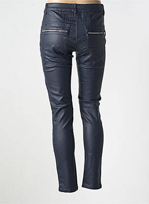 Pantalon slim țesătură acoperită mărime normală albastru MELLY & CO femeie