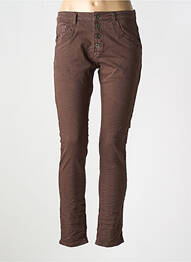 Pantalon slim elasticitate mărime normală maro PLACE DU JOUR femeie