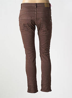 Pantalon slim elasticitate mărime normală maro PLACE DU JOUR femeie