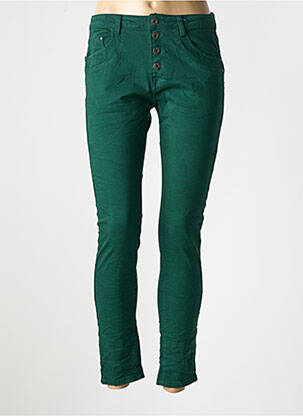 Pantalon slim elasticitate mărime normală verde PLACE DU JOUR femeie