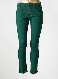 Pantalon slim elasticitate mărime normală verde PLACE DU JOUR femeie