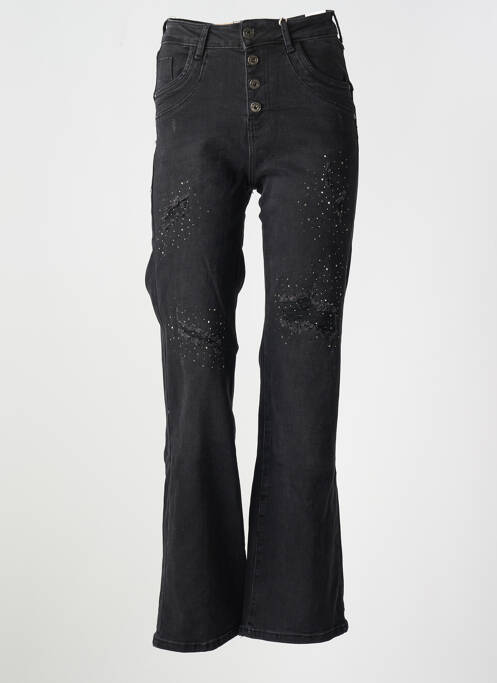 Blugi bootcut negru KAROSTAR femeie