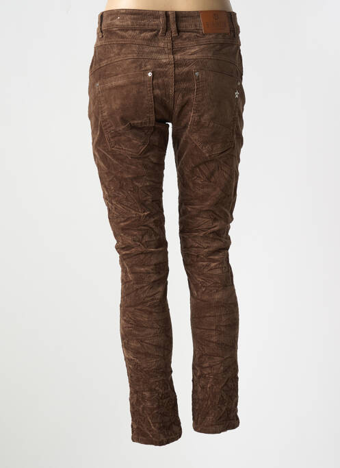 Pantalon slim maro KAROSTAR femeie
