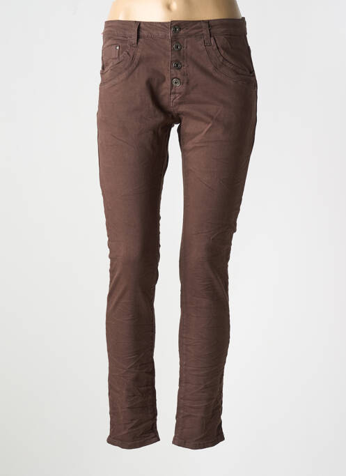 Pantalon slim maro PLACE DU JOUR femeie