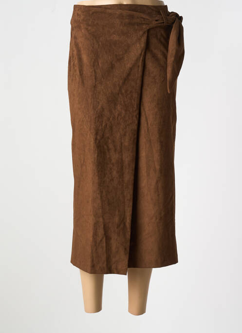 Fustă lungă maro ELLI WHITE femeie