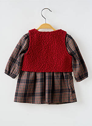 Rochie scurtă mâneci lungi mâneci lungi roșu P'TIT MÔME fată