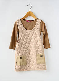 Set rochie mâneci lungi maro P'TIT MÔME fille
