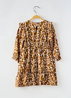 Rochie scurtă mâneci lungi mâneci lungi maro P'TIT MÔME fată