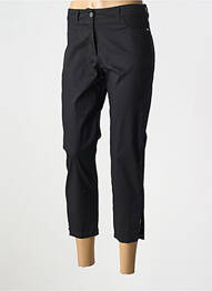 Pantalon trei sferturi elasticitate talie înaltă negru MALOKA femme