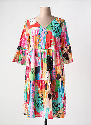 Rochie midi roșu ORIENTIQUE NATURALLY femeie