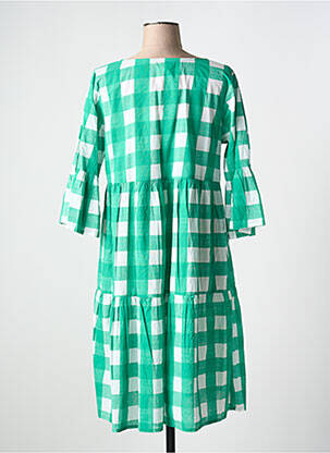 Rochie midi mâneci 3/4 mâneci 3/4 verde ORIENTIQUE NATURALLY femeie