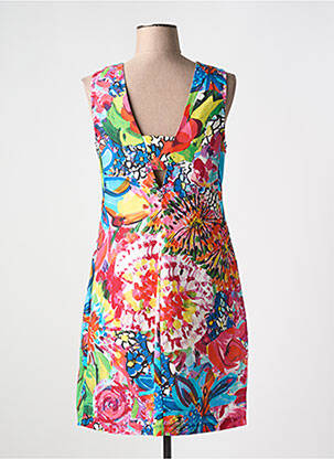 Rochie midi imprimeu floral fără mâneci roșu MALOKA femeie