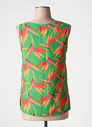 Top țesătură crep fără mâneci verde EDAS femeie