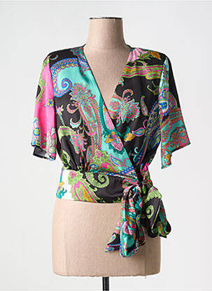 Cardigan petrecut mâneci 3/4 negru ARTIGLI femeie