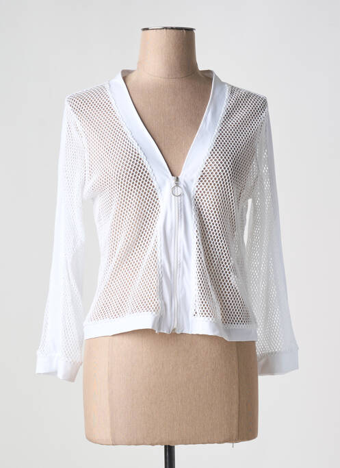 Vestă cu mâneci lungi alb MALOKA femeie