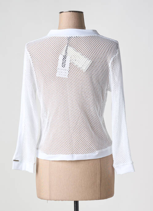 Vestă cu mâneci lungi alb MALOKA femeie