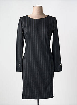 Rochie midi imprimeu fantezie mâneci lungi negru EMME M femeie