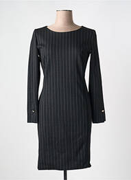Rochie midi imprimeu fantezie mâneci lungi negru EMME M femme