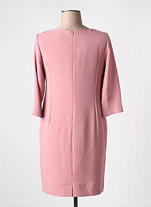 Rochie midi mâneci 3/4 mâneci 3/4 roz MAZAO femeie