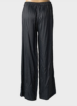 Pantalon drept închidere cu fermoar sub clapetă cu nasturi negru ANGE femeie