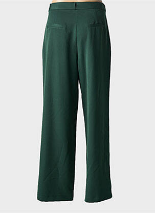 Pantalon drept închidere cu fermoar sub clapetă cu nasturi verde VINTAGE LOVE femeie