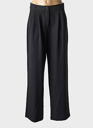 Pantalon drept închidere cu fermoar sub clapetă cu nasturi negru VINTAGE LOVE femeie