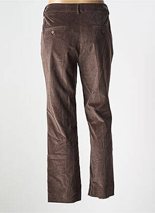 Pantalon drept închidere cu fermoar sub clapetă cu cârlig maro MAX MARA femeie