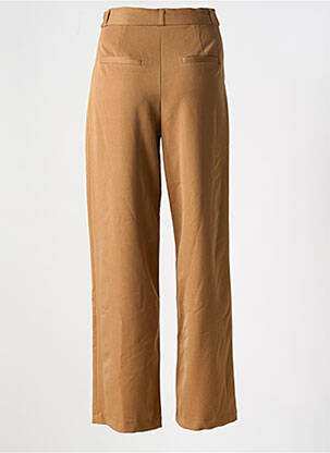 Pantalon drept închidere cu fermoar sub clapetă cu nasturi bej VINTAGE LOVE femeie