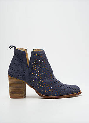 Botine/ghete nubuc toc de 4 la 6 cm albastru BASTA COSI femeie