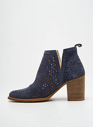 Botine/ghete nubuc toc de 4 la 6 cm albastru BASTA COSI femeie