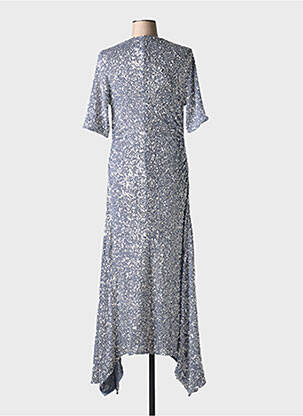 Rochie lungă mâneci scurte mâneci scurte argintiu GANNI femeie