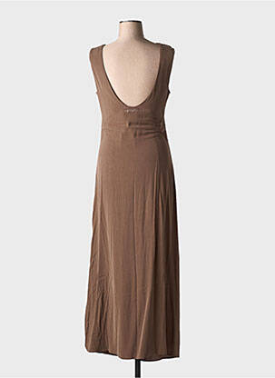 Rochie lungă fără mâneci fără mâneci maro ROUJE femeie