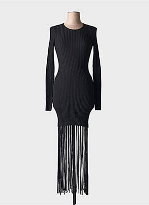 Rochie lungă mâneci lungi mâneci lungi negru GANNI femeie