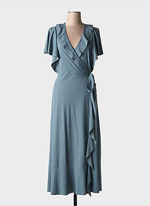 Rochie lungă mâneci scurte mâneci scurte albastru DOROTHEE SCHUMACHER femeie