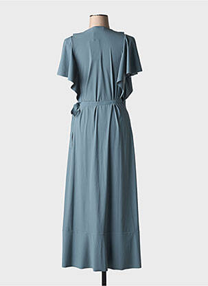 Rochie lungă mâneci scurte mâneci scurte albastru DOROTHEE SCHUMACHER femeie