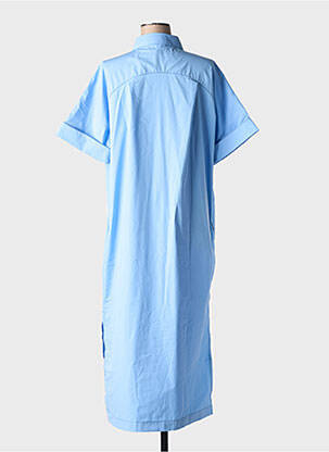 Rochie lungă mâneci scurte mâneci scurte albastru CHLOÉ STORA femeie