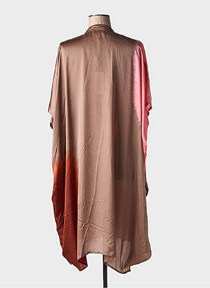 Rochie midi croială fluidă mâneci scurte maro NOUS ANTWERP femeie