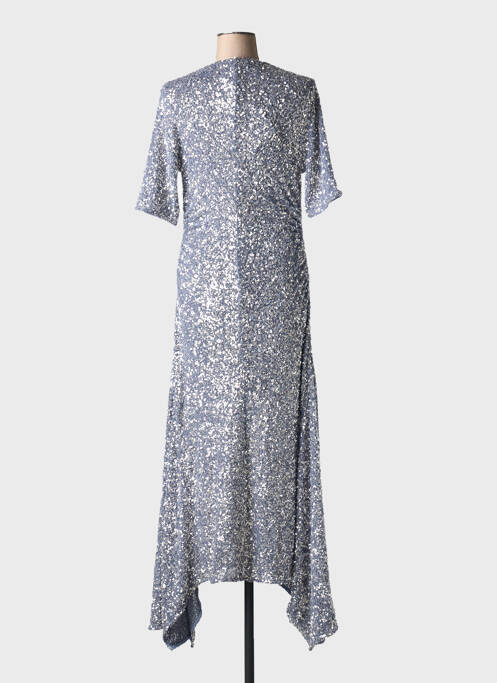 Rochie lungă argintiu GANNI femeie