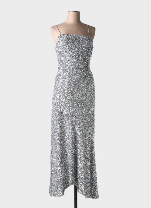 Rochie lungă argintiu GANNI femeie