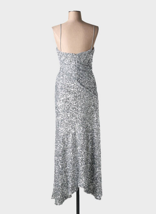 Rochie lungă argintiu GANNI femeie