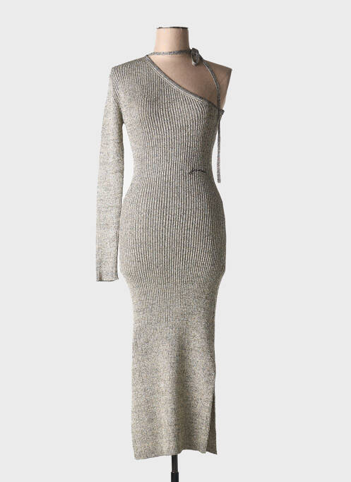 Rochie lungă argintiu GANNI femeie