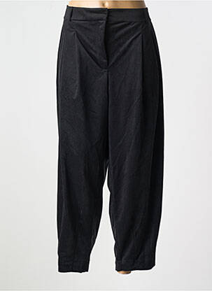 Pantalon drept elasticitate talie înaltă negru MAT. femeie