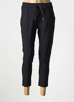 Pantalon 7/8 talie înaltă talie înaltă negru COLETTE femeie