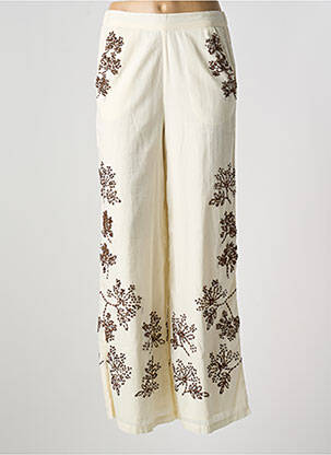 Pantalon larg bej DIEGA femeie