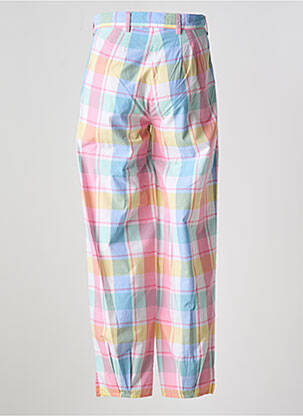 Pantalon drept țesătură poplin talie joasă roz V.DE.VINSTER femeie