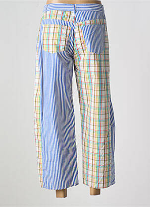 Pantalon larg țesătură poplin albastru V.DE.VINSTER femeie