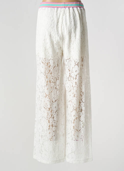 Pantalon larg alb ME369 femeie