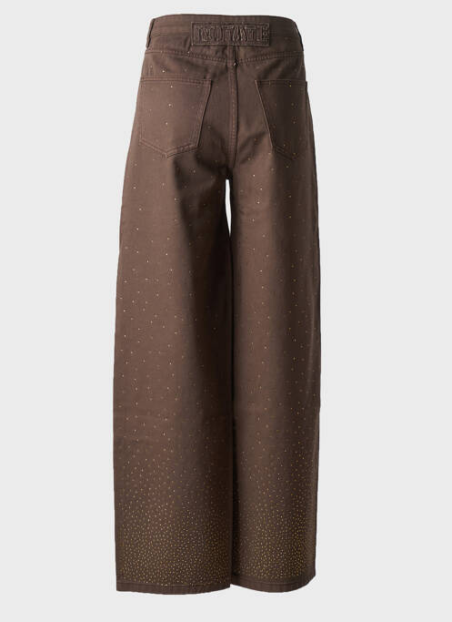 Blugi cu croială largă maro ROTATE femeie